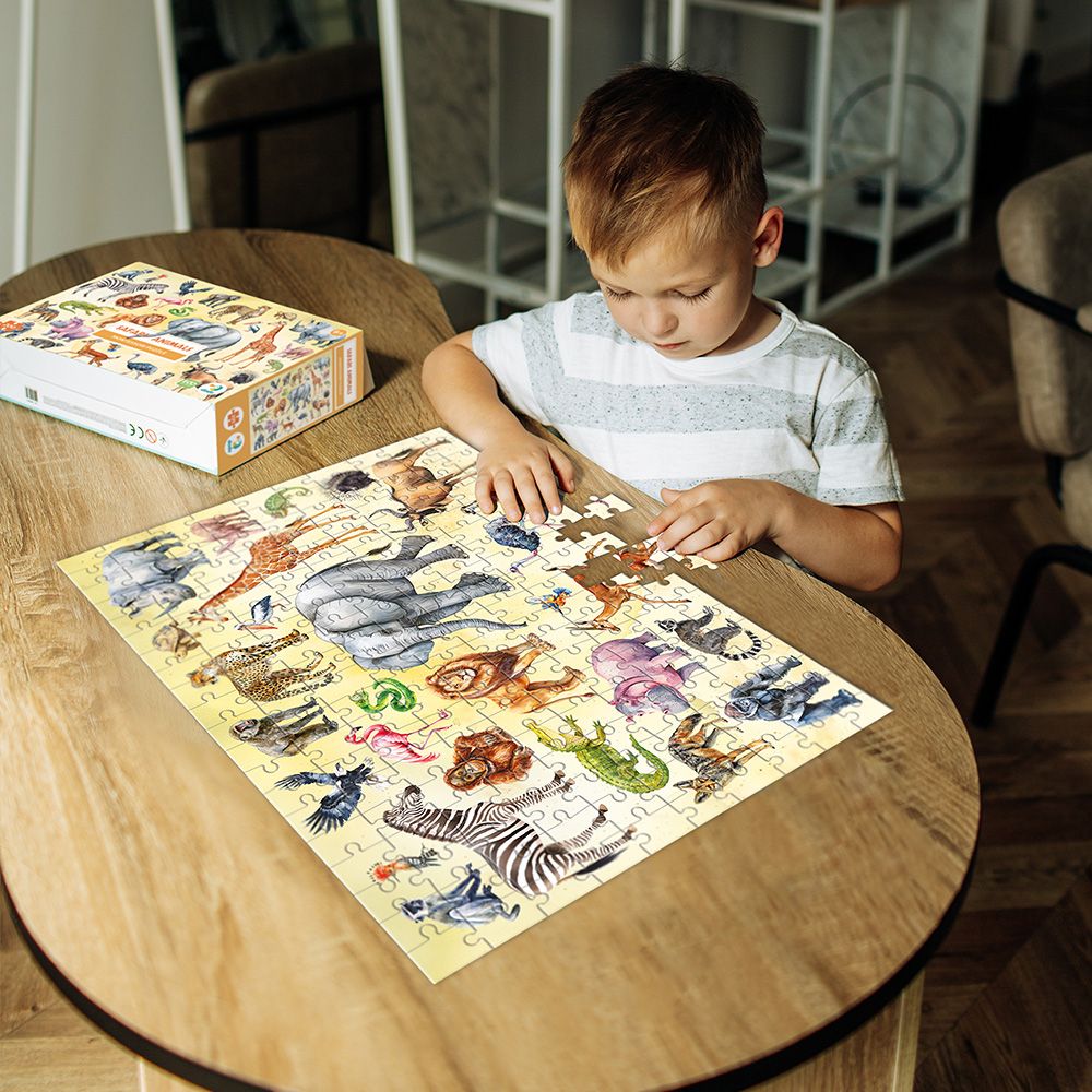 Puzzle Montessori „Zwierzęta leśne” 200 el.