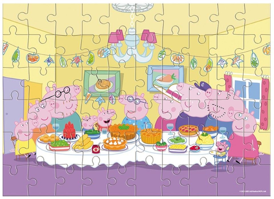 Puzzle Świnka Peppa „Razem z rodziną” 60 el.