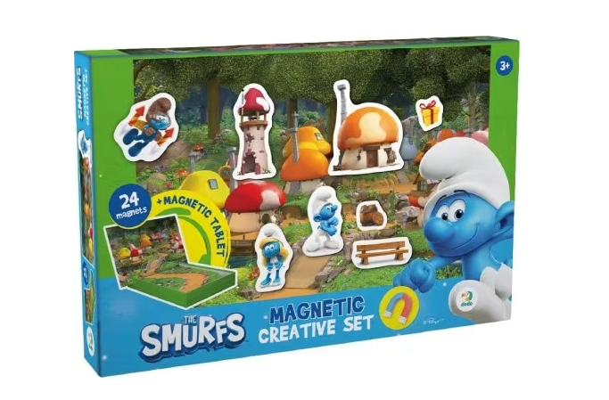 Gra magnetyczna z tablicą „Smerfy”