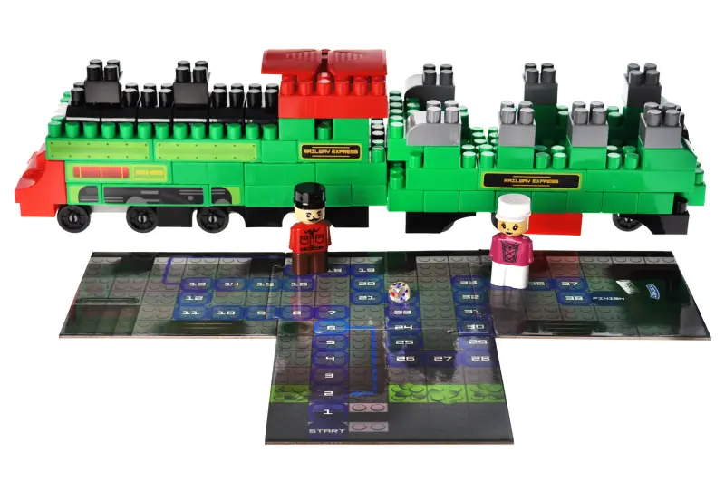 Klocki Konstrukcyjne QB300-202 „Block&Steps: Kolejowy Ekspres”