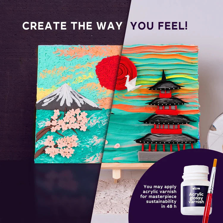 Zestaw kreatywny 3D Malowanie i Modelowanie Masą plastyczną Ciastolina JAPONIA