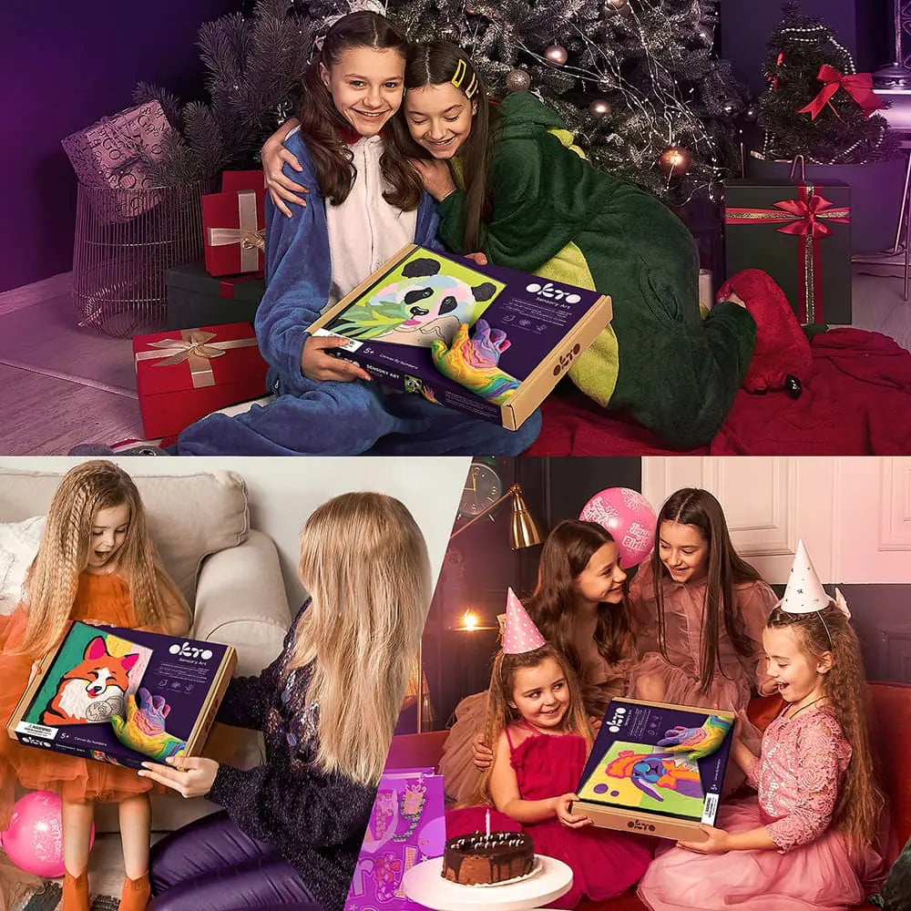 Zestaw kreatywny 3D Malowanie po numerach Masą plastyczną Ciastolina PANDA