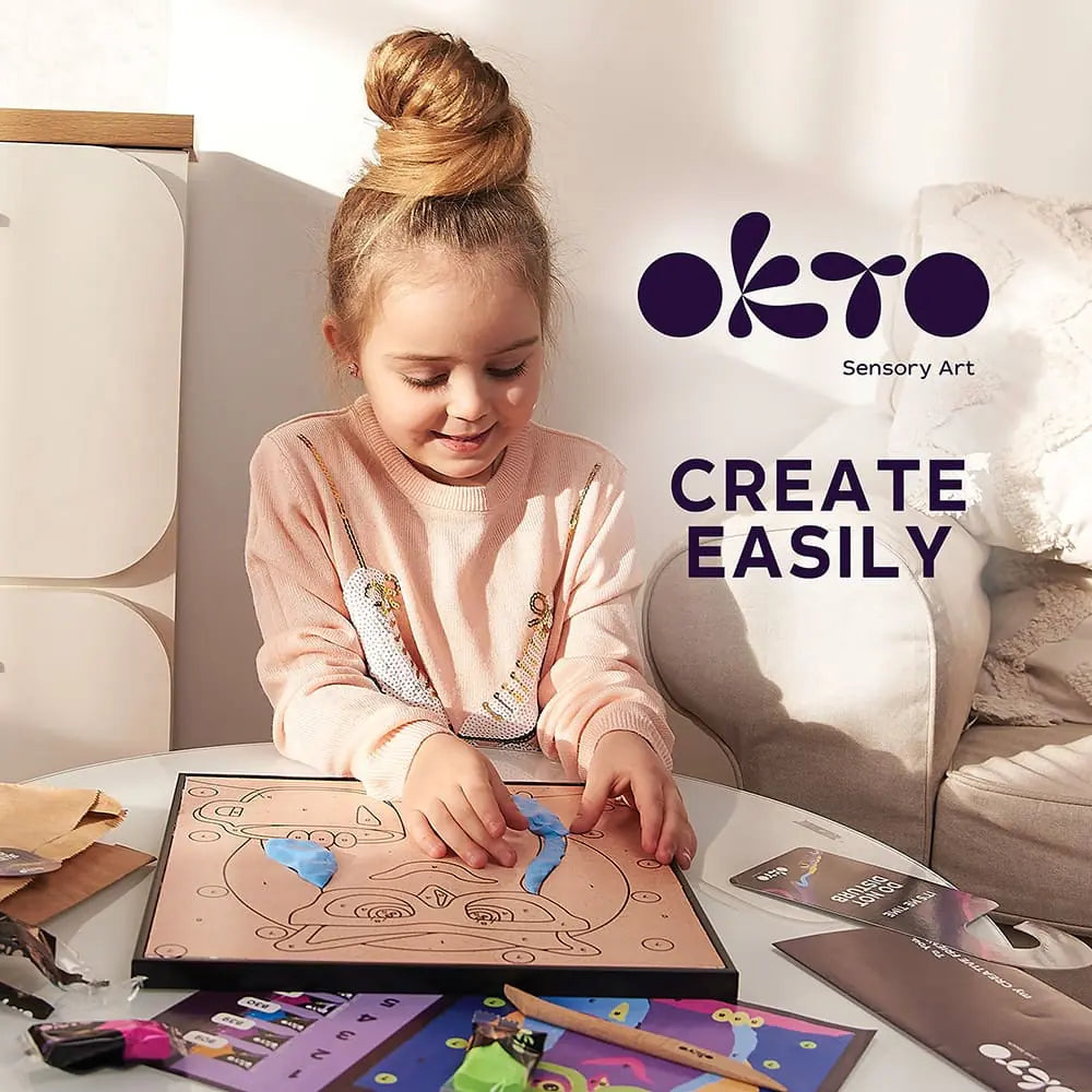Zestaw kreatywny 3D Malowanie po numerach Masą plastyczną Ciastolina SOWA