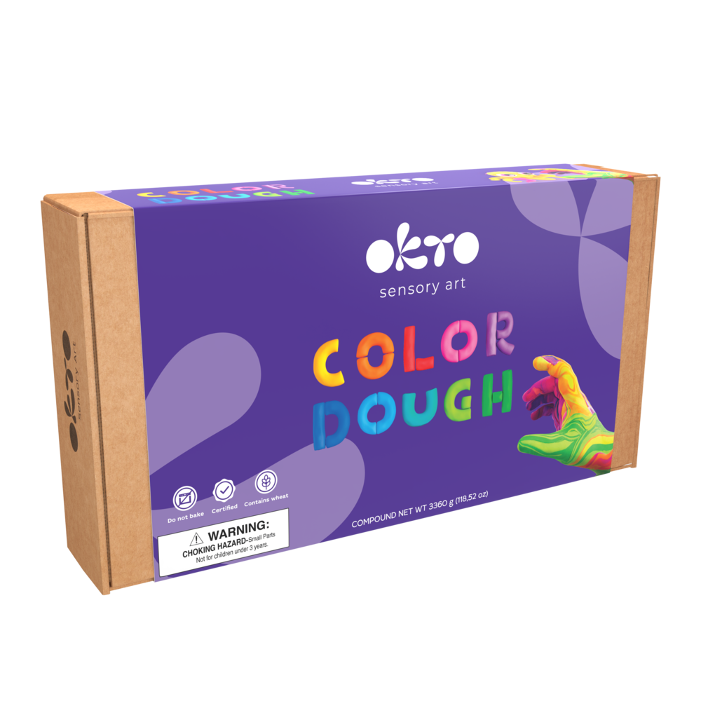 Duży Zestaw kolorowej ciastoliny 96 elementów 8 kolorów DOUGH