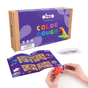 Duży Zestaw kolorowej ciastoliny 96 elementów 8 kolorów DOUGH