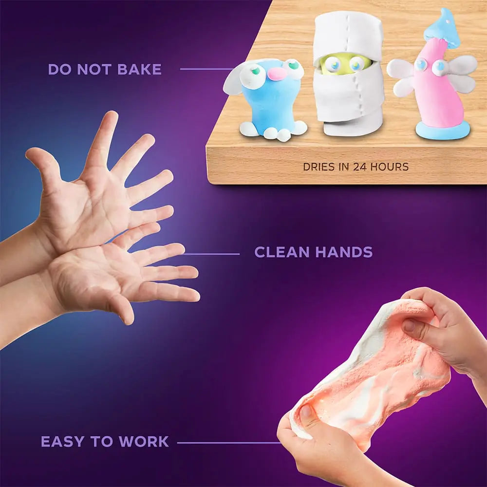 Zestaw kreatywny 3D Modelowanie Masą plastyczną Ciastolina Glina Figurki 24 KOLORY