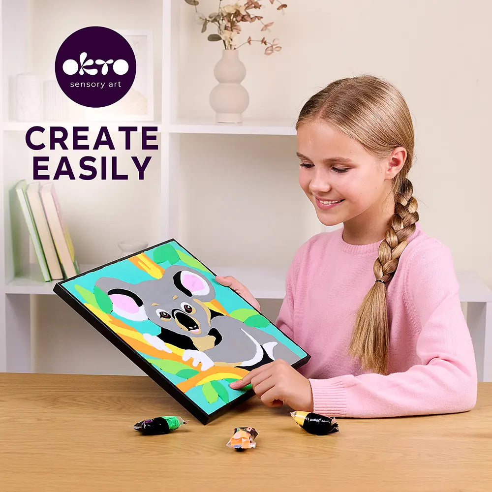 Zestaw kreatywny 3D Malowanie po numerach Masą plastyczną Ciastolina KOALA