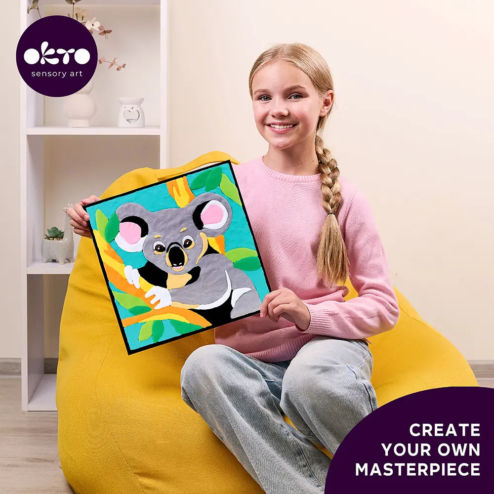 Zestaw kreatywny 3D Malowanie po numerach Masą plastyczną Ciastolina KOALA