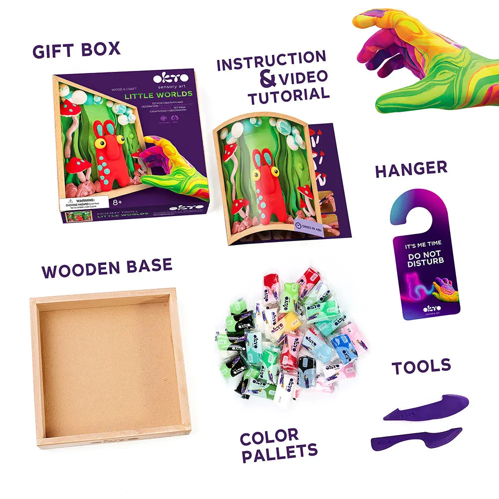 Zestaw kreatywny 3D Modelowanie Masą plastyczną Ciastolina MAŁE ŚWIATY - TROLL