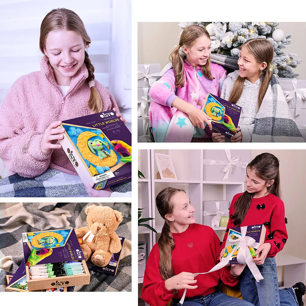 Zestaw kreatywny 3D Modelowanie Masą plastyczną Ciastolina MAŁE ŚWIATY - KRÓLIK NA KSIĘŻYCU