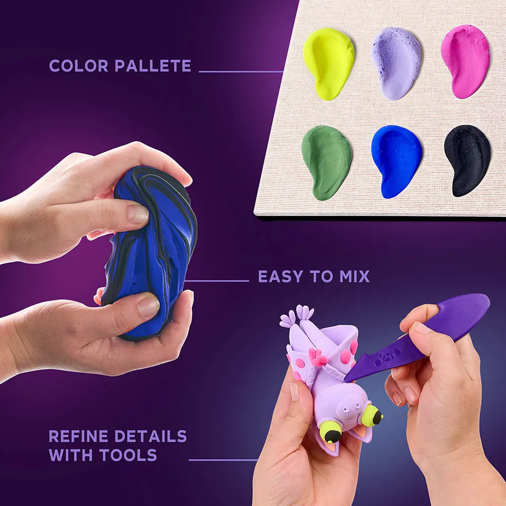 Zestaw kreatywny 3D Modelowanie Masą plastyczną Ciastolina MAŁE ŚWIATY - NIETOPERZ