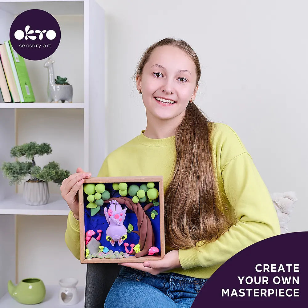 Zestaw kreatywny 3D Modelowanie Masą plastyczną Ciastolina MAŁE ŚWIATY - NIETOPERZ