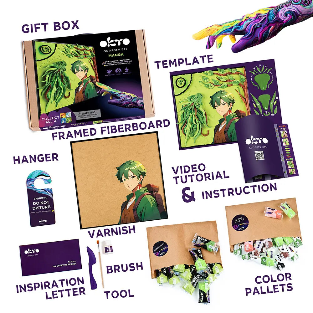 Zestaw kreatywny 3D Malowanie i Modelowanie Masą plastyczną Ciastolina ”MANGA” ZIEMIA