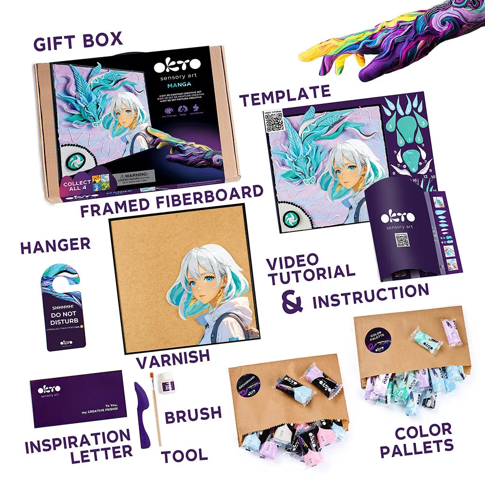 Zestaw kreatywny 3D Malowanie i Modelowanie Masą plastyczną Ciastolina ”MANGA” POWIETRZE