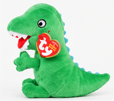Beanie Babies Świnka Peppa Pan Dinozaur – zielona maskotka pluszowa 15 cm dla dziecka