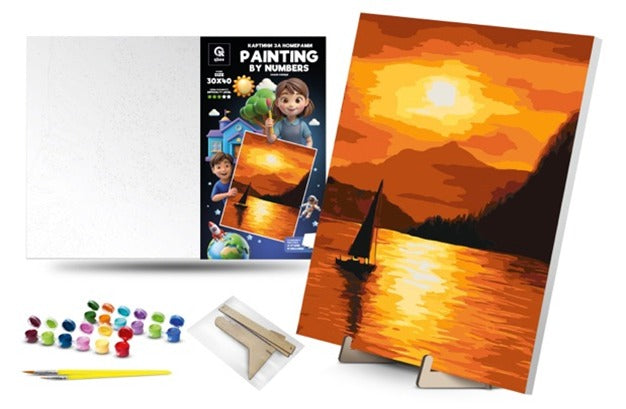 QB900-065 Set for painting by numbers "Sunset"