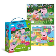 Puzzle 2 w 1 Świnka Peppa „Czas razem!”