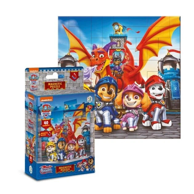Puzzle Magnetyczne Psi Patrol Rycerze 40 el. – układanka 3+ dla dziecka