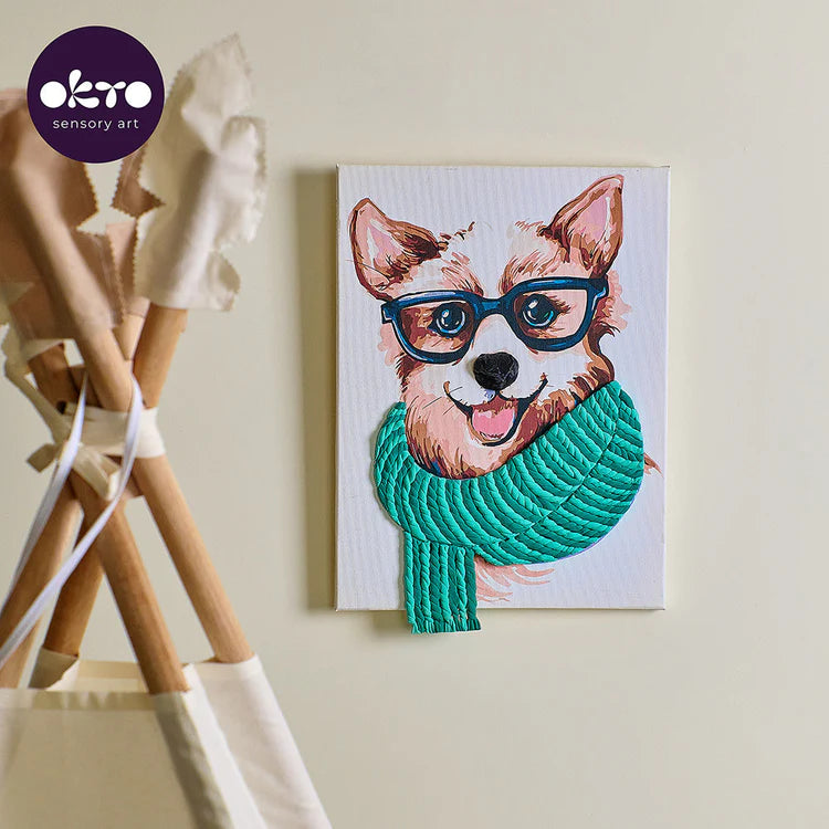 Zestaw kreatywny 3D Malowanie po numerach i Modelowanie Masą plastyczną Ciastolina PIES CORGI