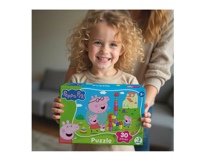 Puzzle Świnka Peppa „Czas z Tatą Świnką” 30 el.