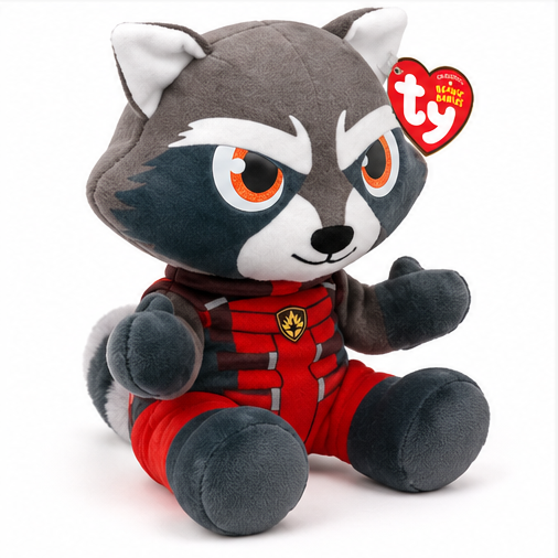 Beanie Babies Marvel Rocket Raccoon – maskotka pluszowa 15 cm dla dziecka