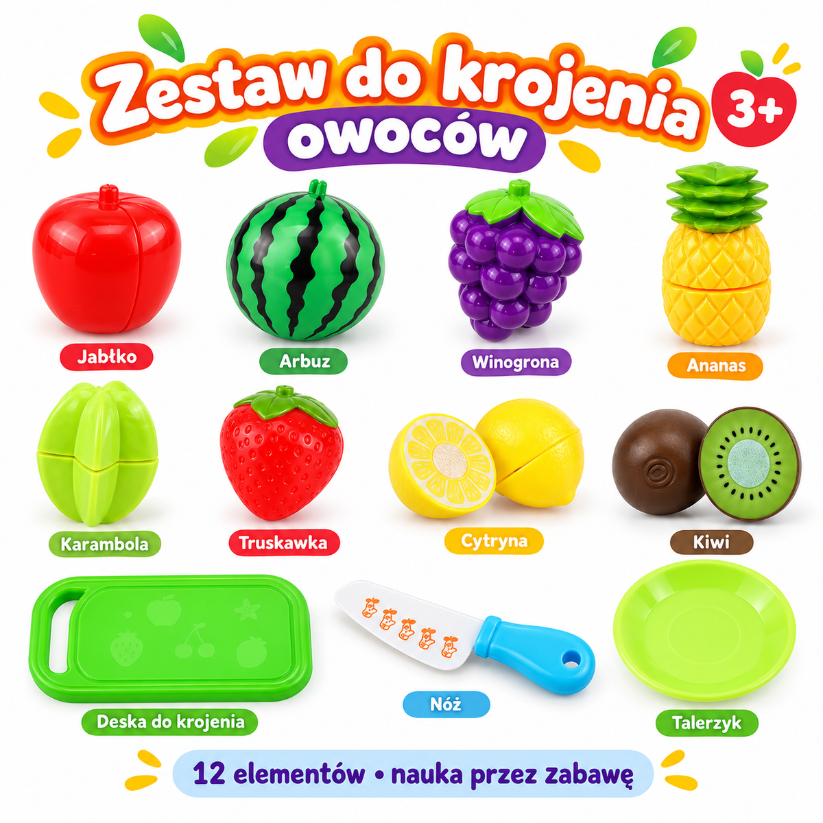 Cutting Funny – zestaw owoców i warzyw do krojenia dla dziecka
