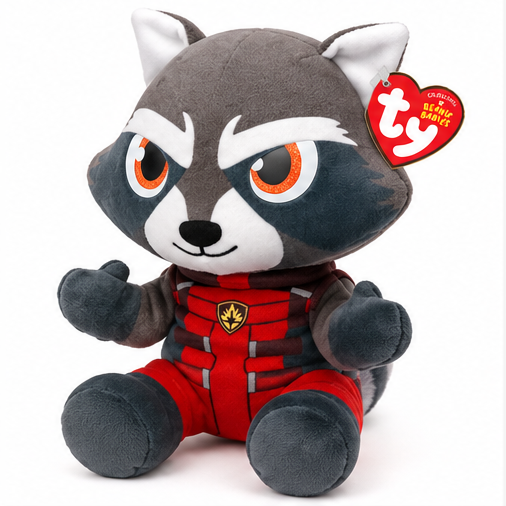 Beanie Babies Marvel Rocket Raccoon – maskotka pluszowa 15 cm dla dziecka
