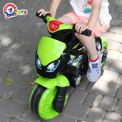 Jeździk Duży MOTOR z dźwiękiem dla dzieci 71 cm – rowerek biegowy, odpychacz ZIELONY