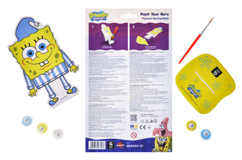 Zestaw do malowania po numerach Figurka SpongeBob RK8060-01