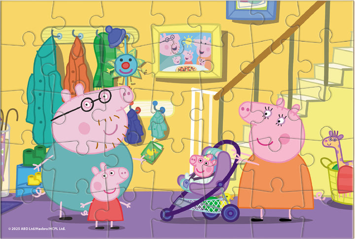 Mini puzzle Świnka Peppa „Na spacerze”