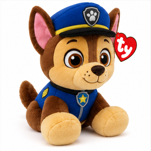 Beanie Babies Psi Patrol Chase – maskotka pluszowa 15 cm dla dziecka