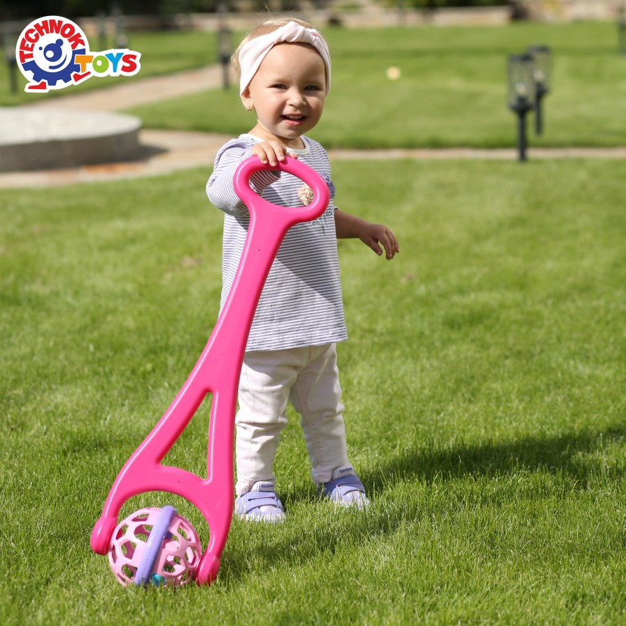 Pchacz dla Dziecka Kula z Grzechotką – Nauka Chodzenia 63 cm
