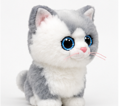 Beanie Boos Furley – maskotka pluszowa szary kotek 15 cm dla dziecka
