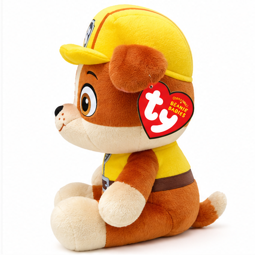 Beanie Babies Psi Patrol Rubble – maskotka pluszowa 15 cm, piesek budowniczy dla dziecka