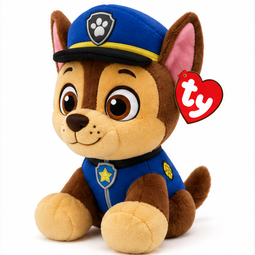 Beanie Babies Psi Patrol Chase – maskotka pluszowa 15 cm dla dziecka