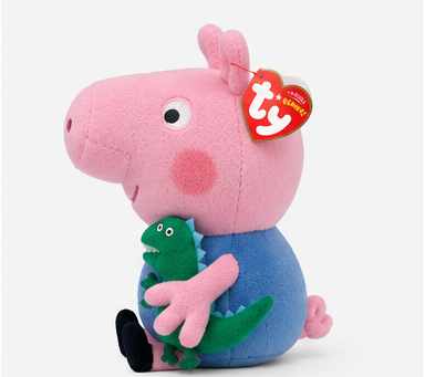 Beanie Babies Świnka Peppa George – maskotka pluszowa 15 cm dla dziecka