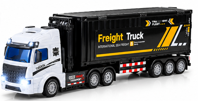 Ciężarówka Sterowana Radiowo – TIR RC z pilotem, światłami i akumulatorem 4+ dla dziecka
