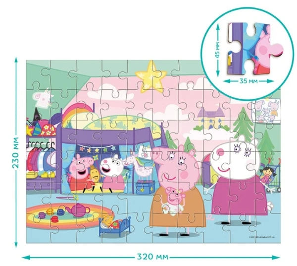 Puzzle Świnka Peppa „Świnki i owce” 60 el.