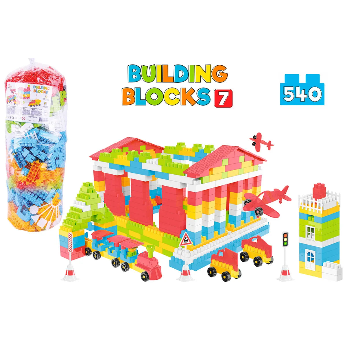 KLOCKI KONSTRUKCYJNE 540 DUŻE PLASTIKOWE art.0557
