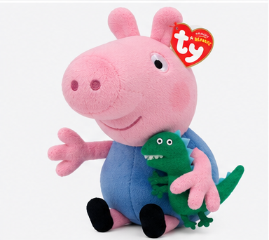Beanie Babies Świnka Peppa George – maskotka pluszowa 15 cm dla dziecka