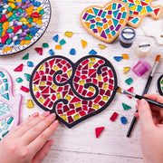 Mozaika szklana diamentowa DIY obraz ramka rękodzieło prezent ozdoba SERCE