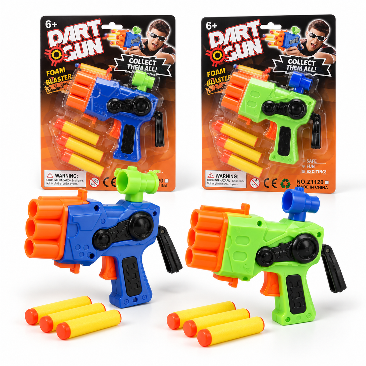 Pistolet do darta – kolorowy blaster z piankowymi strzałkami dla dziecka