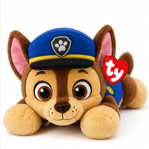 Beanie Babies Psi Patrol Chase – maskotka pluszowa 15 cm dla dziecka