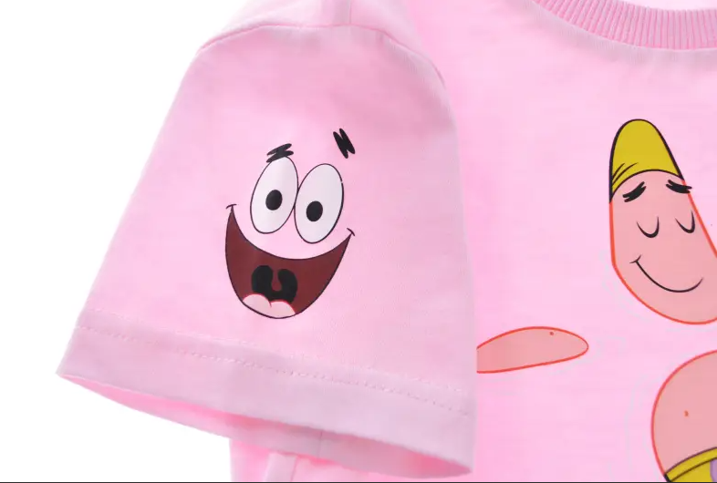 Koszulka dziecięca SpongeBob – różowa z Patrykiem „Stay Cool”, rozmiar 98/104