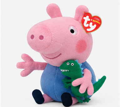 Beanie Babies Świnka Peppa George – maskotka pluszowa 15 cm dla dziecka