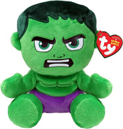Beanie Babies Marvel Hulk – maskotka pluszowa 15 cm, zielony superbohater