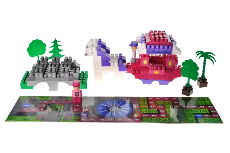 Klocki Konstrukcyjne QB300-201 „Block&Steps: Podróż Księżniczek”