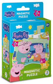 Puzzle magnetyczne Świnka Peppa „Przytulny wieczór” 40 el.