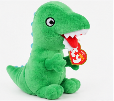 Beanie Babies Świnka Peppa Pan Dinozaur – zielona maskotka pluszowa 15 cm dla dziecka