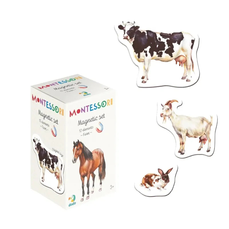 Zestaw Magnesów Montessori Farma – magnetyczna zabawa edukacyjna 3+ dla dziecka